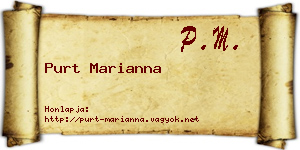 Purt Marianna névjegykártya